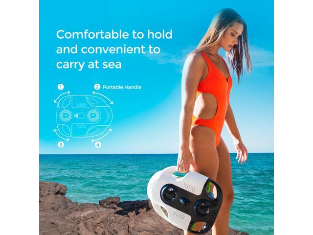 Youcan Robot BW Space Pro Professional Underwater Drone with 6X Zoom 4K UHD Camera for Real Time Viewing,Posture Lock,Stable Signal,100M Tether