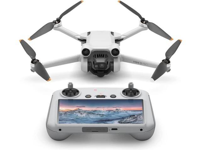 DJI Mini 3 Pro (DJI RC) - & Fly More Kit Lightweight and Foldable 34-min Flight Time Camera Drone Bundle with Built in Monitor, with 128 GB SD, 3.0 USB Card Reader, Landing Pad, Backpack and More