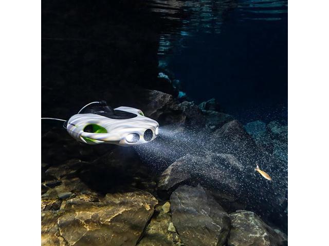 Youcan Robot BW Space Pro Professional Underwater Drone with Camera APP Remote Control RC Submarine with 4K UHD Image Stabilization,1080P Real-time Preview,Long battery life,ROV,50M Tether