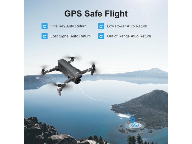 Holy Stone HS600 GPS Drone with 4K Camera, 2-Asix Gimbal, EIS and 3KM FPV - Drones for Adults Brushless Motor, Auto Return, Follow Me, Waypoints, Circle Fly and 56 Min Long Flight